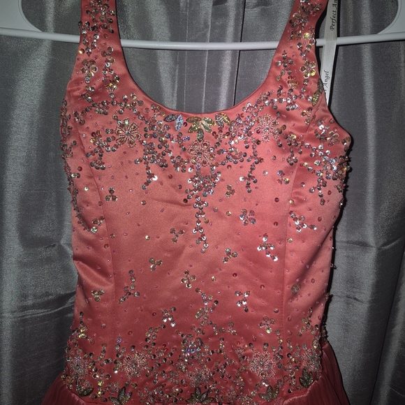 Elegant Coral Kids Formal Dress